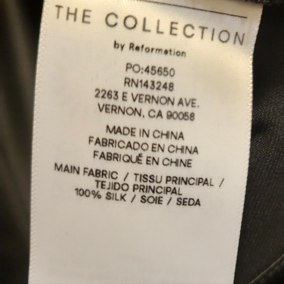 Reformation Nottingham Dress In Black - Picture 5 of 7